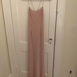 Katie may blush pink bridesmaids dress